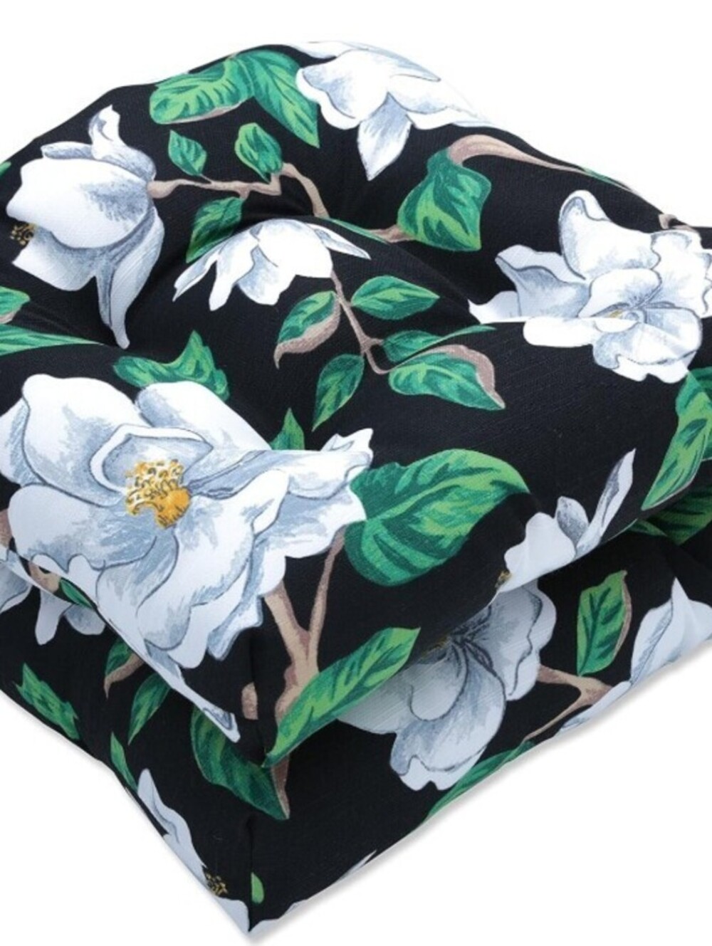 Set of 2 Pillow Perfect Floral Indoor/Outdoor Seat Cushions-19"x19"